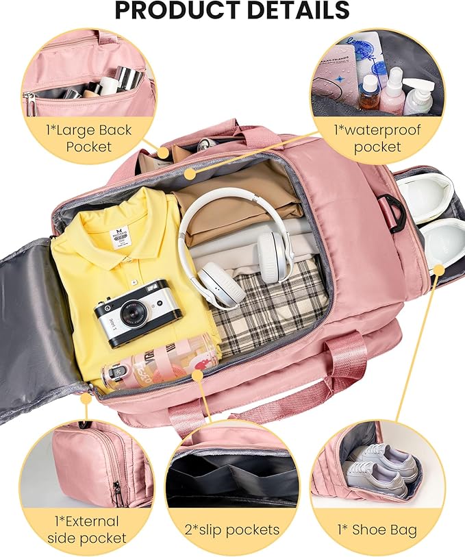 Birthday Gift for Women, Initial Gym Bags with Shoe Compartment, Dance Bag for Girls, Monogram Kid Overnight Bags, Travel Duffle Tote-Trendy Gifts for Teenage Girls (Letter V)