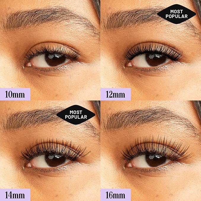 Lilac St - Brazil Dramatic Faux Eyelash Clusters (10mm) - Dense & Distinctive Look - DIY Lash Extension Wisps - Lightweight & Lifelike - Lasts 10 Days - Korean Silk - Cruelty Free, Vegan - 10 Lashes