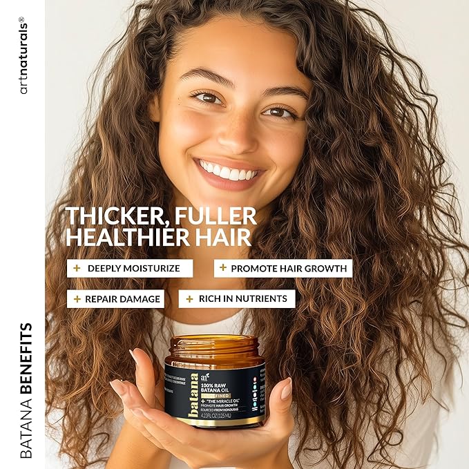 Batana Oil for Hair Growth – 4Pc Set: Raw Batana oil 4oz + 4.2oz Paste, Lash Wand & Brow Brush– Organic Dr. Sebi Inspired Products from Honduras –100% Unrefined Miracle for Scalp, Edges & Eyebrows