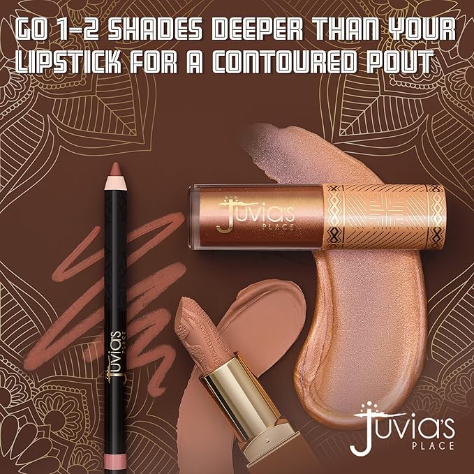 Juvia's Place Long Wear Lip Pencil – Snapped – Waterproof & Kiss-proof, Long Lasting Lip Liner, Smooth Makeup Application - Soft Matte Finish Base for Lipstick - 13 Hours of Wear for Everyday Use
