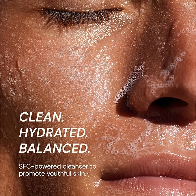 Blueprint Bryan Johnson Gentle Facial Cleanser with SFC & Hyaluronic Acid – Age-Defying Gel Cleanser for Firm, Balanced & Hydrated Skin – Vegan • Fragrance-Free