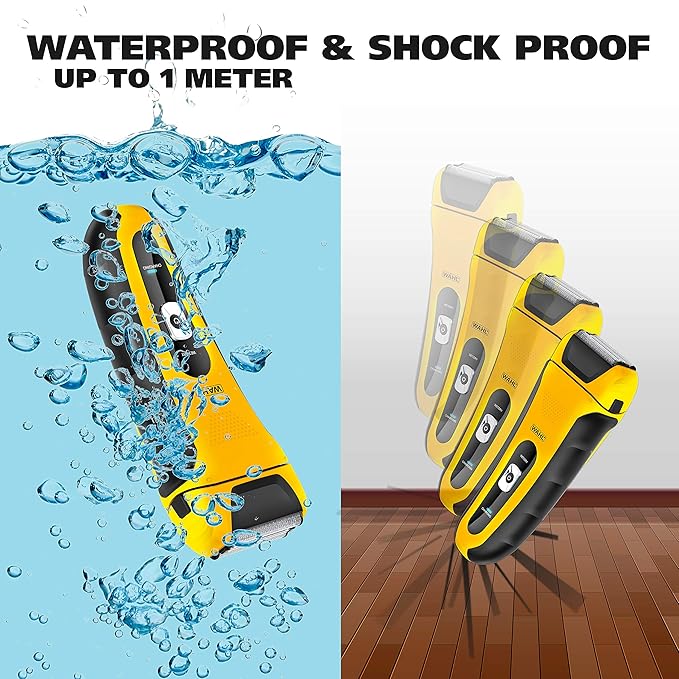 Wahl Lifeproof Lithium Ion Foil Shaver – Waterproof Rechargeable Electric Razor with Precision Trimmer for Men’s Beard Shaving, Trimming, & Grooming with Quick Charge – Model 7061-100